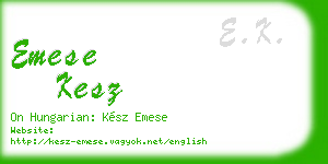 emese kesz business card